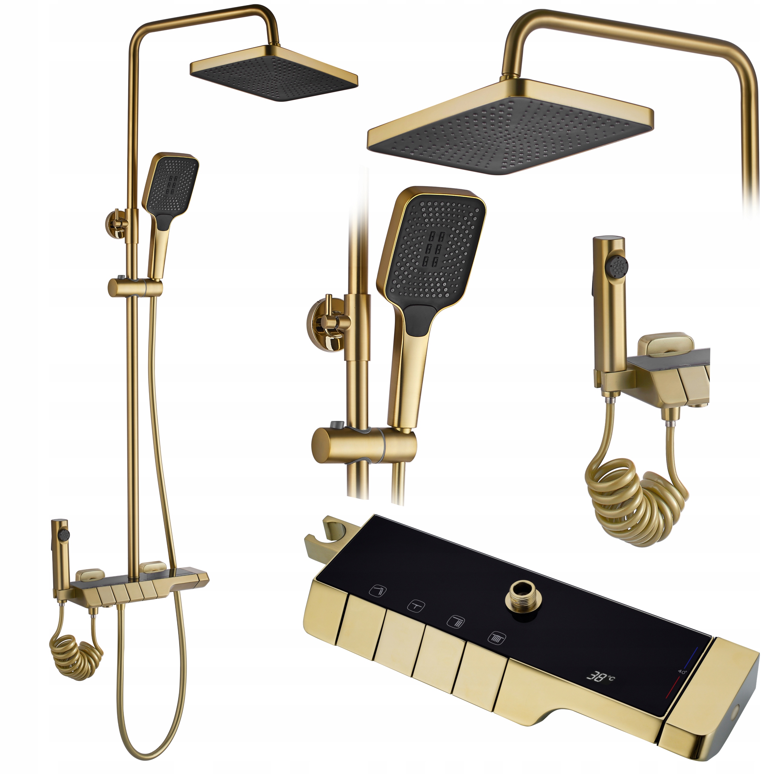 Rob Set sprcha sprchy Gold Brush - Rea