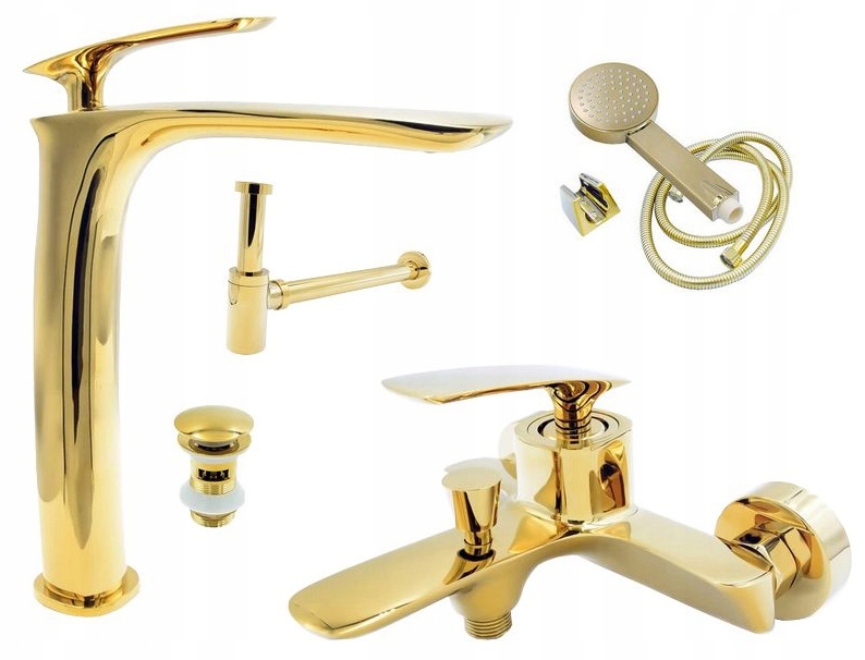 Vaňová batéria - Sada Golden Tony Basin Basin Basin click
