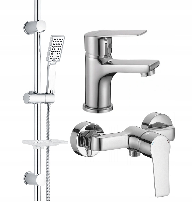 Vaňová batéria - Spray kit + vaňová + Cubic umývadlo