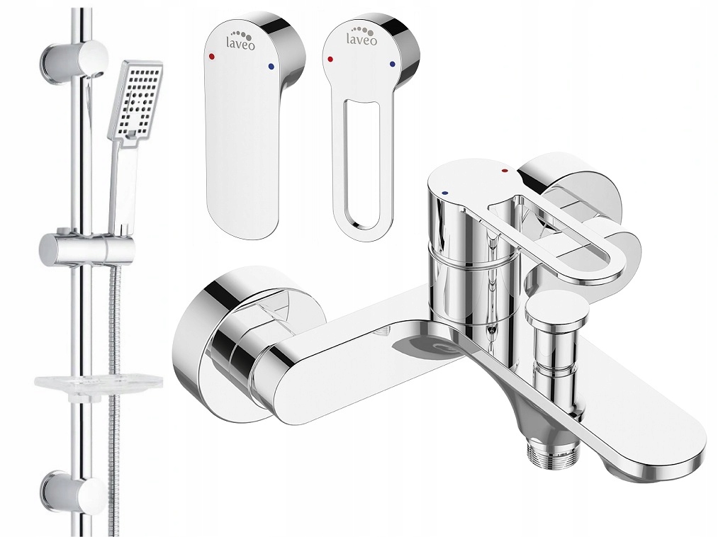 Vaňová batéria - SET sprchová tyč + vaňová batéria CUBIC