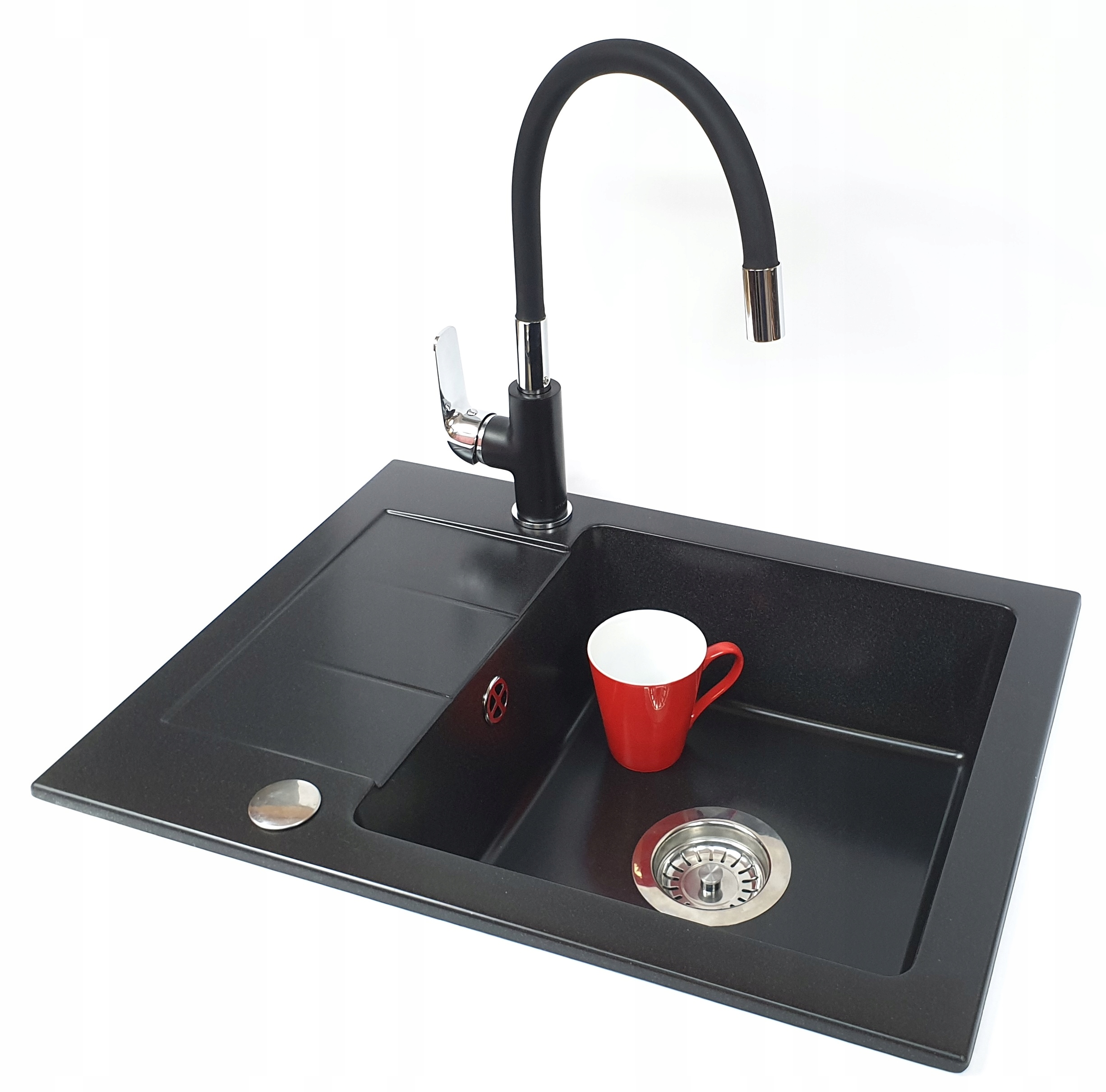 Kuchynský drez - Single -Chamber Granite umývadlo + sada batérií