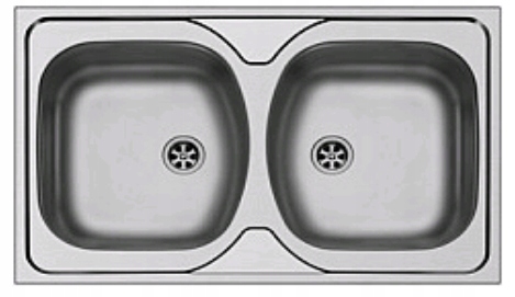 Kuchynský drez - Sink, aplikovaný 60x80 + batériu Flex Siphon