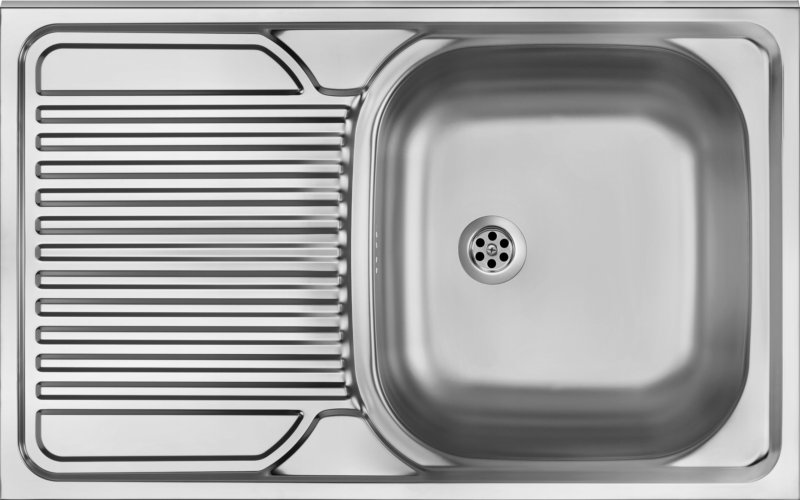 Kuchynský drez - Oceľový umývadlo aplikované 80x50 Smooth Royal