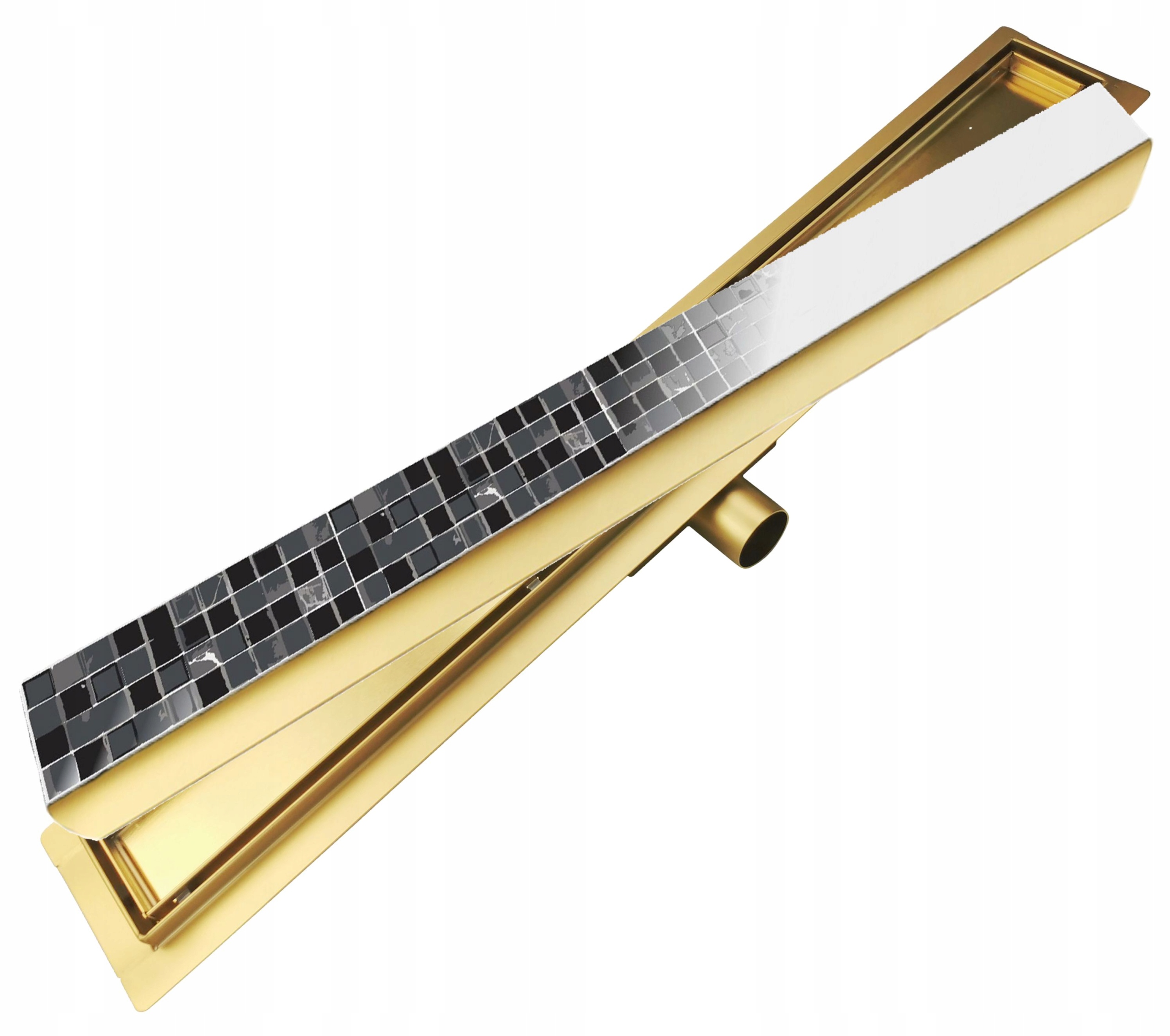 Sprchový žľab odtok - Zlatý odtok linky 60 cm 2in1 nízky sifón