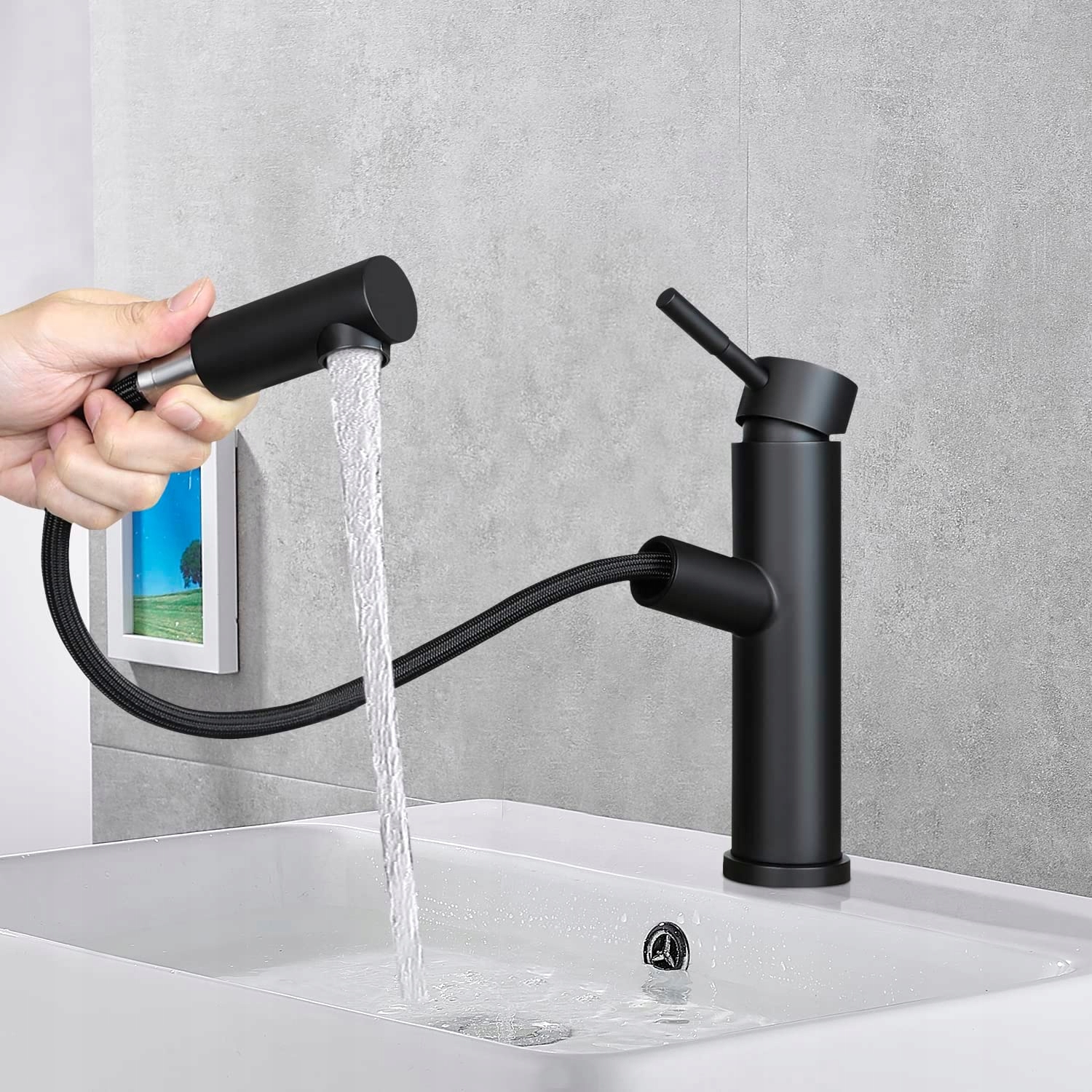 Kuchynské batérie - Batériu ZMH Washbasin s nafúknutou sprchou