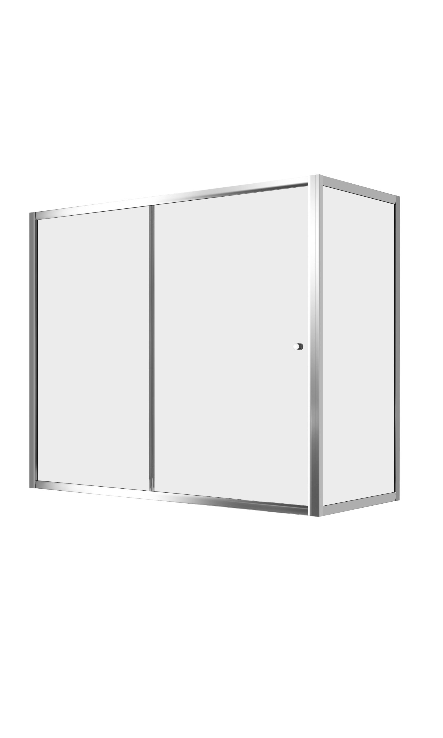 Vaňová zástena - Tri -kus skener 120 cm striebro