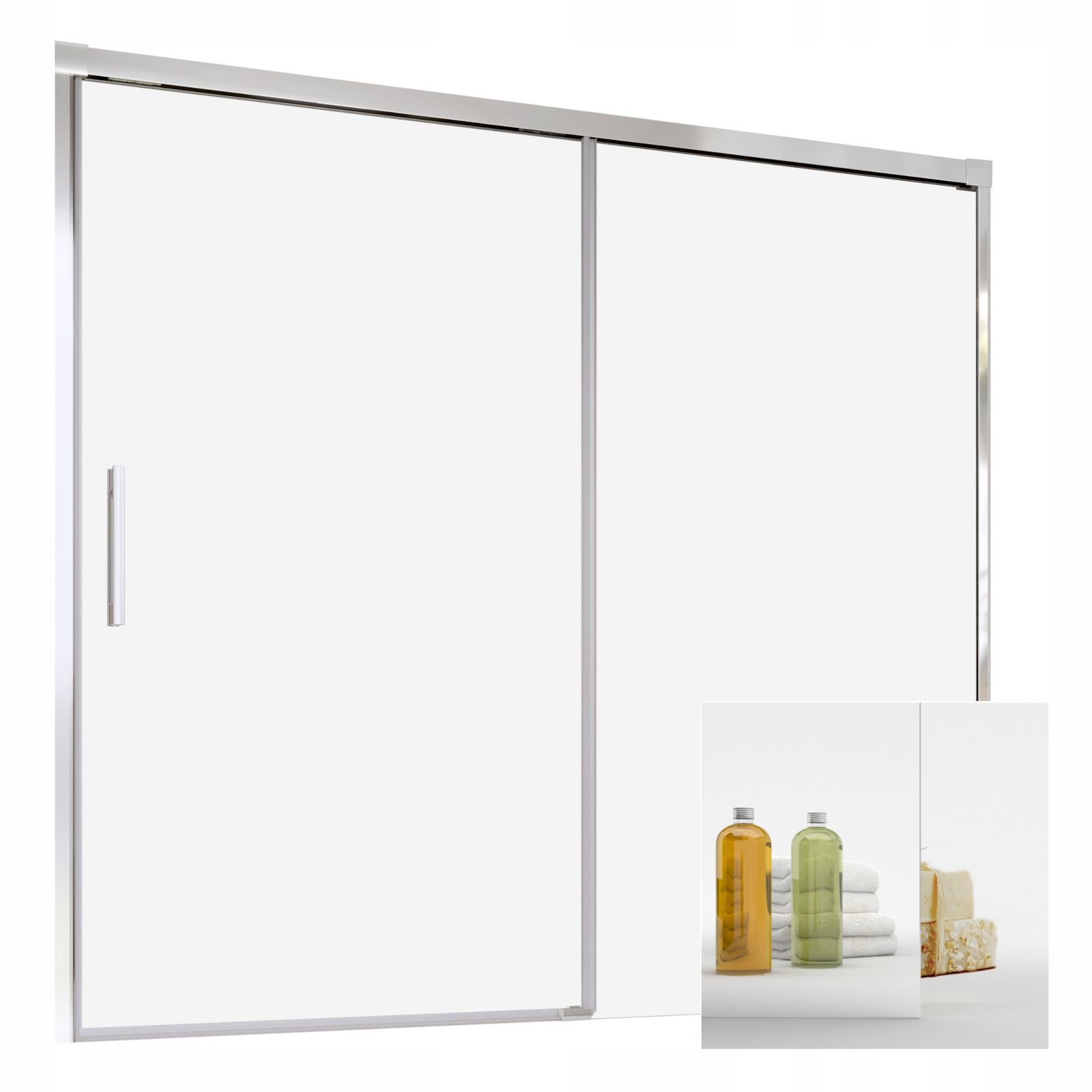 Vaňová zástena - Warnownia Warnage Glass Idea DWJ 150 P zrkadlo