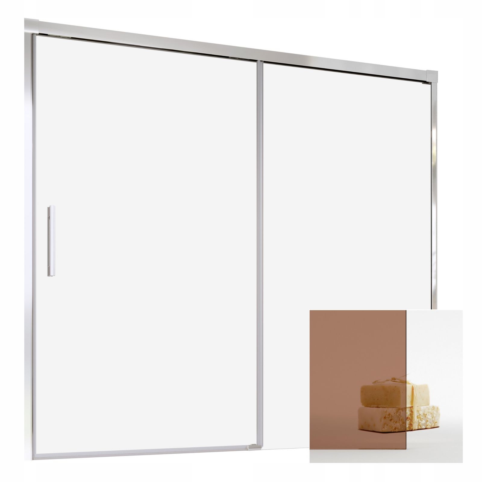 Vaňová zástena - Warnownia Warnownia Glass Idea DWJ 160 P Brown