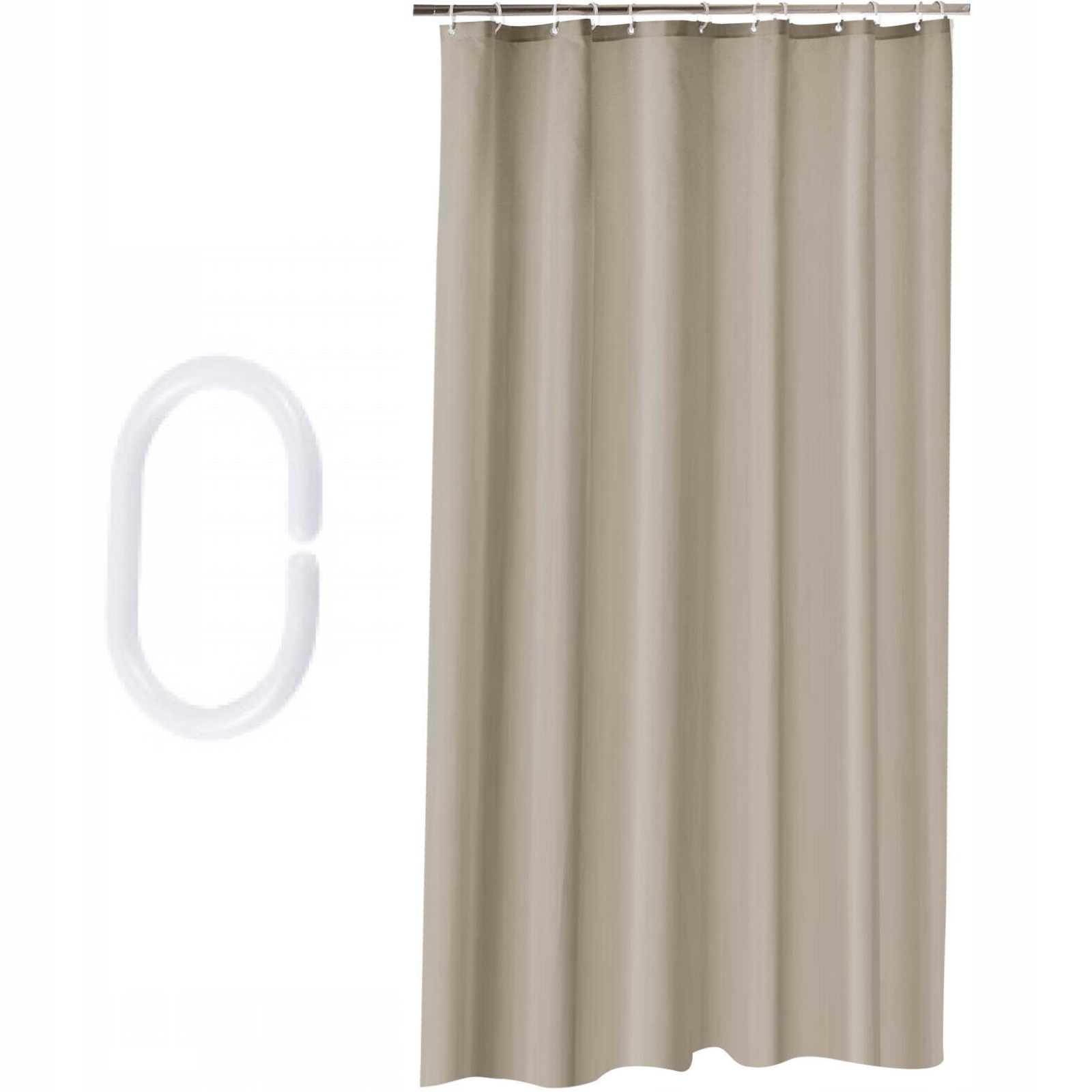 Sprchový záves - Textilná sprchová opona 180x200 taupe