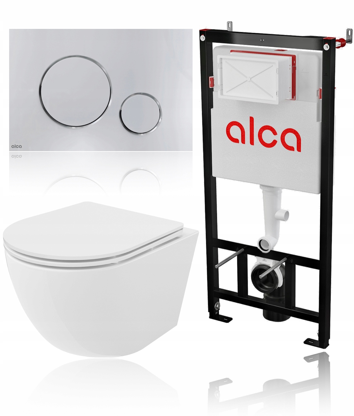 Podomietkový WC modul -  GEB set alcaplast chrom mat mexen wc