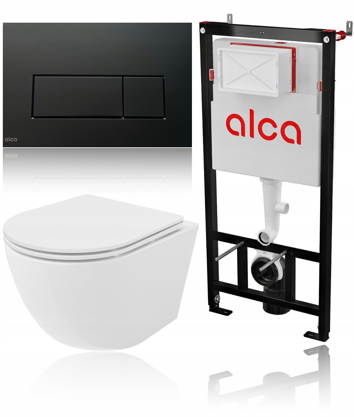 Podomietkový WC modul - GEB set Alca Black Mat Lena Mexen WC