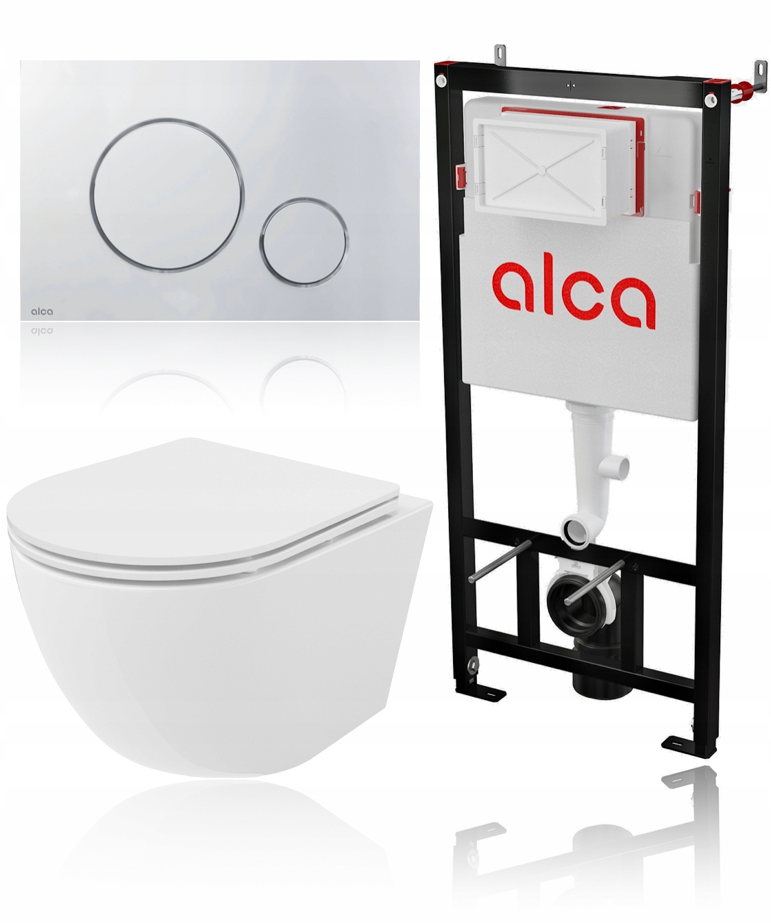 Podomietkový WC modul - GEB set alcaplast chrom Lena mexen wc