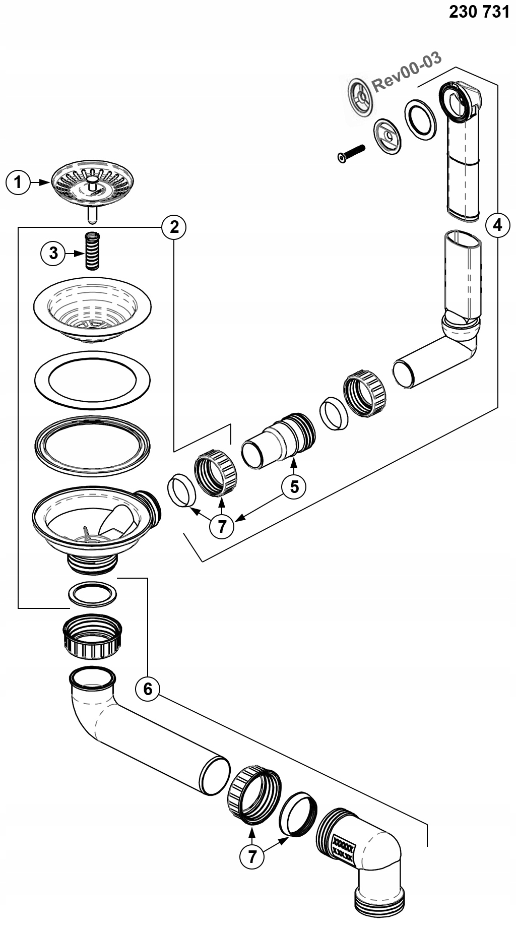 Sprchový žľab odtok - Blanco Draxinage Kit 230731