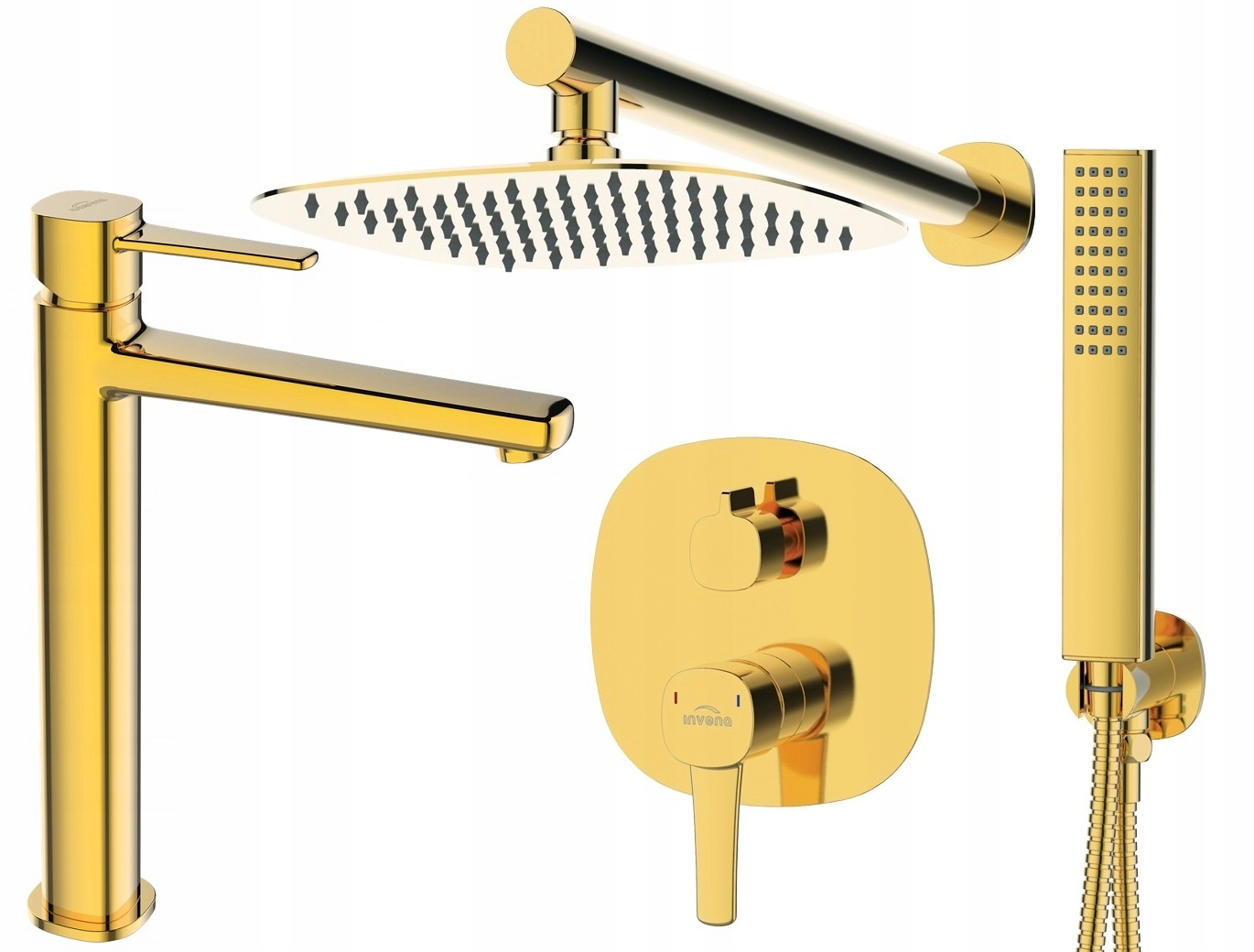 Sprchový panel - Flush High -gold Faucet Set