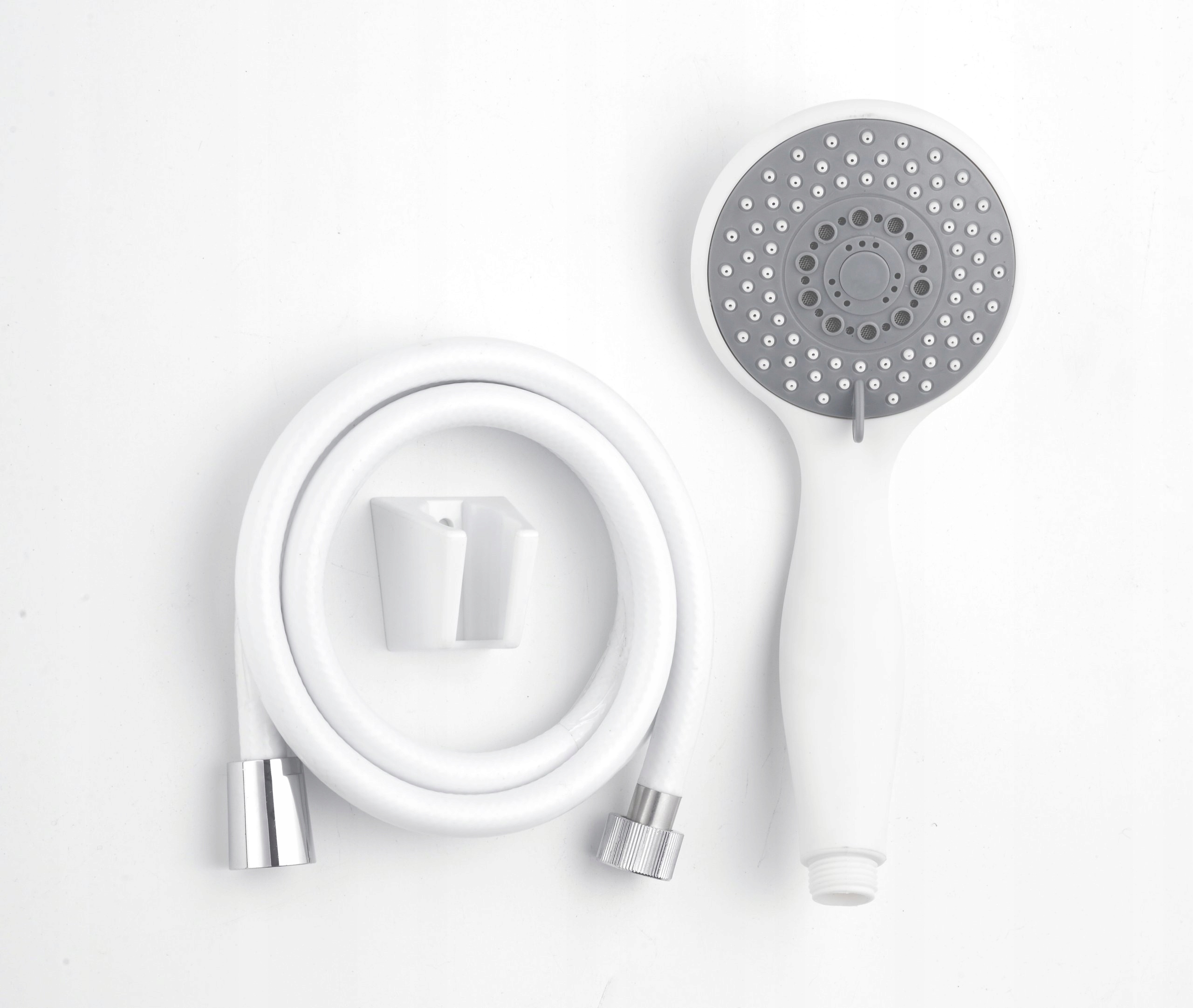 Sprchová súprava - Sprcha headset, kľučka + hadica, biela