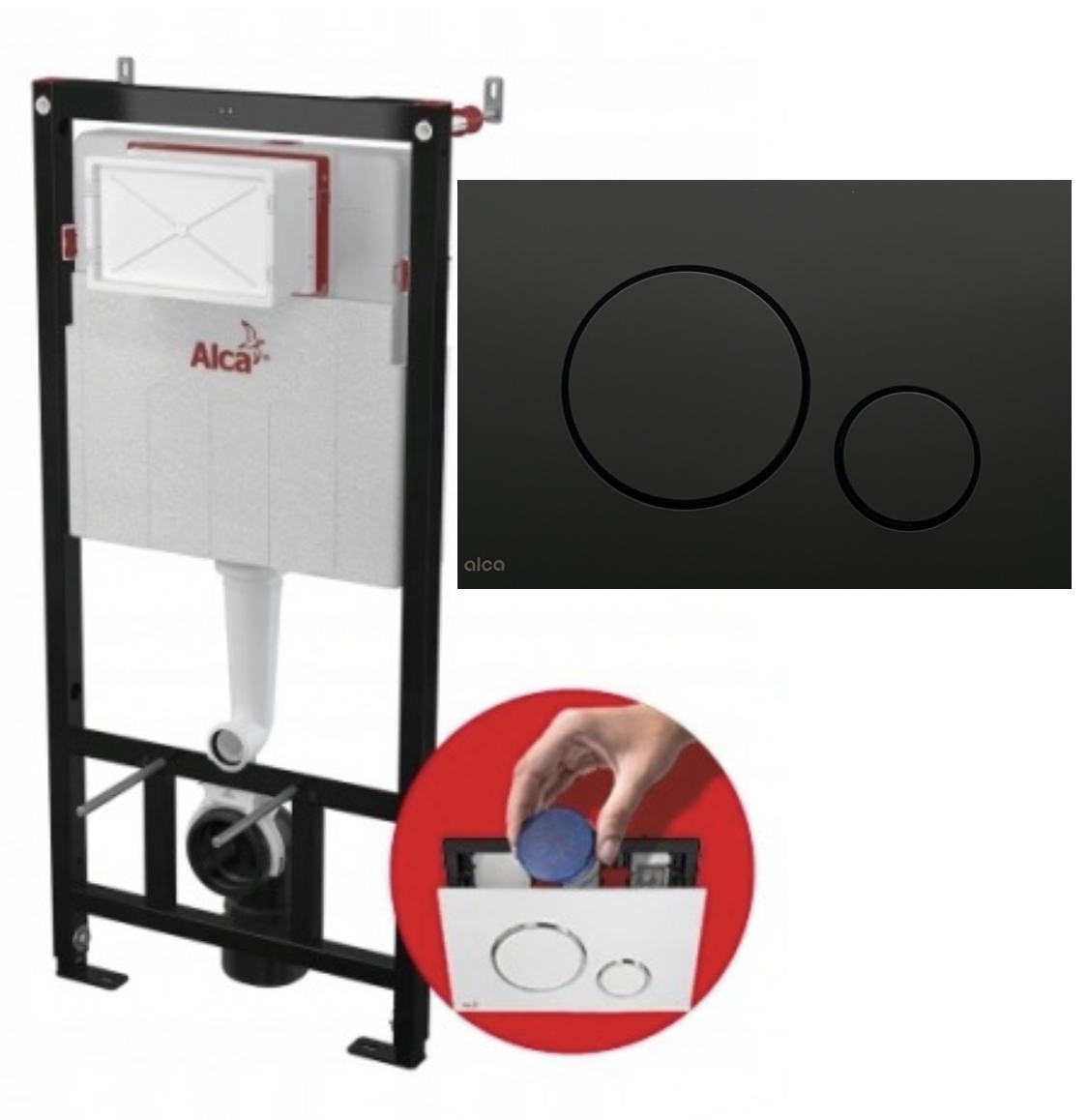 Podomietkový WC modul - WC GEB ALCAPLAST RÁM Sada