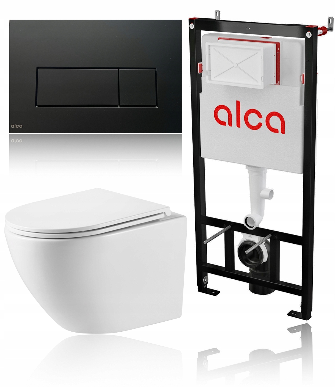 WC misa - Set wc misa set alcaplast Omnires Black Mat