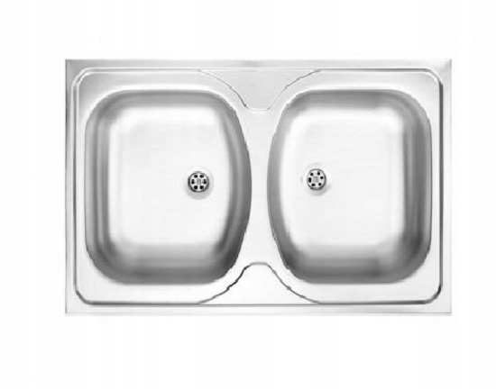Kuchynský drez - Apollo Sink Applied Two -Chamber 80x50cm Decor