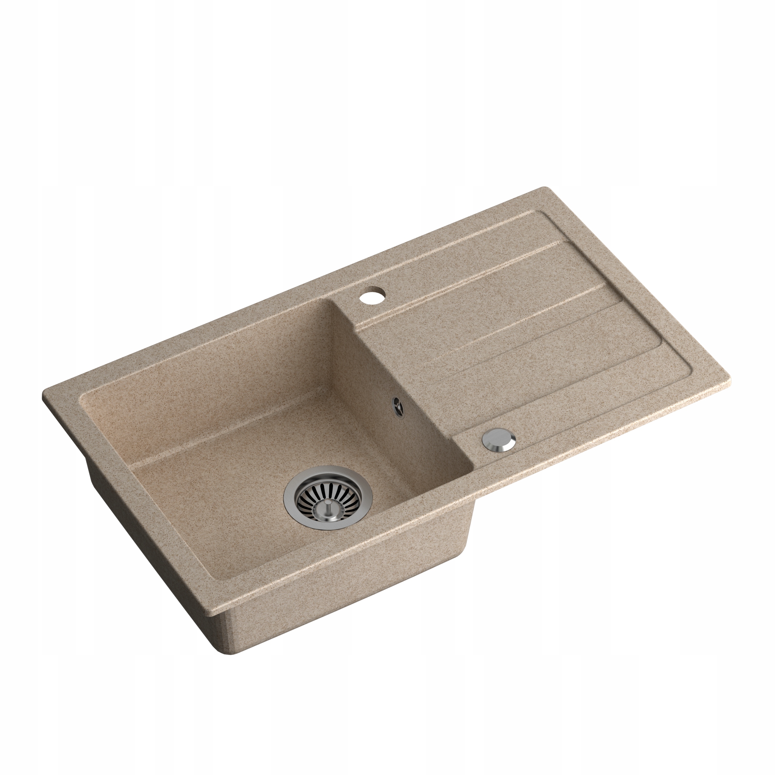 Kuchynský drez - Béžový umývadlo Myq Tokyo Granite Drainer