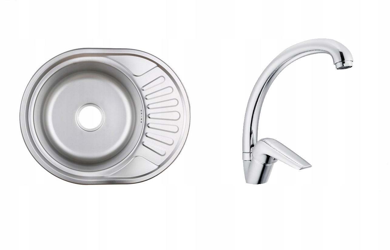 Kuchynský drez - Single -Chamber Sink + Chrome Kitchen Battery