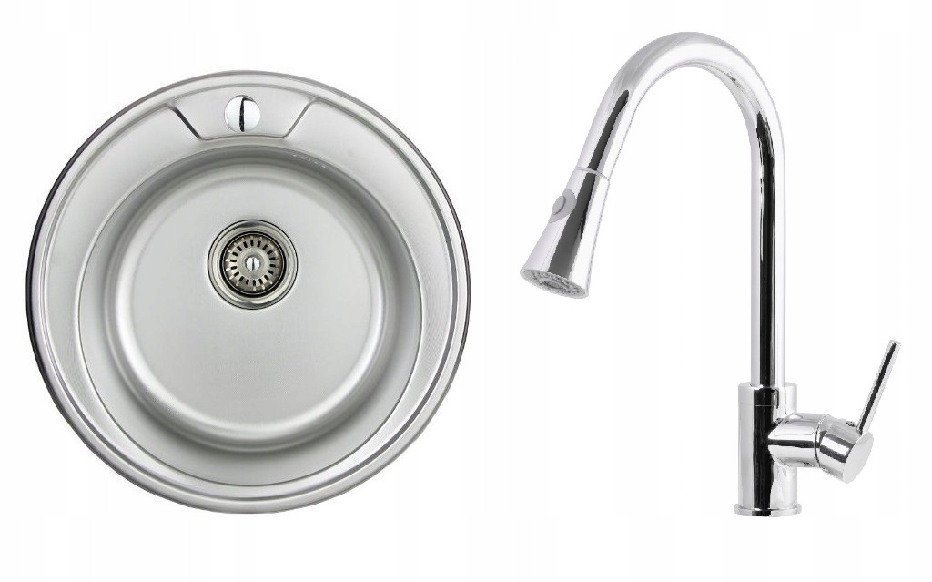Kuchynský drez - Single -Chamber Sink + natiahnutá batéria