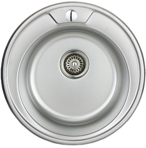 Kuchynský drez - Single -Chamber Sink. Round Satin + SIPHON