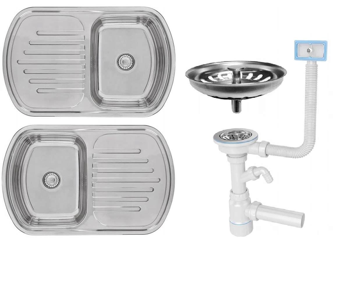 Kuchynský drez - Single -Chamber Sink 77 cm oceľ + sifón