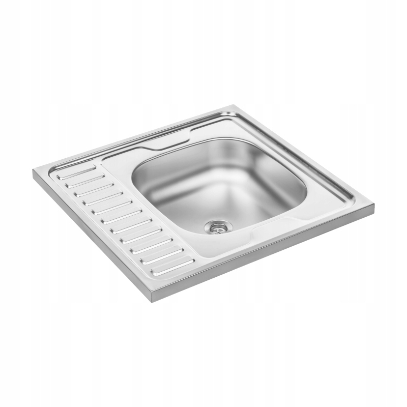 Kuchynský drez - Štvorcový drez 60x60 Single -Chamber Ocel