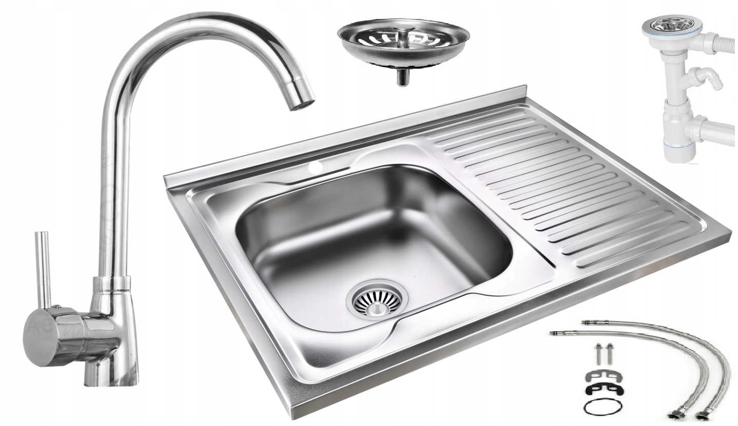 Kuchynský drez - Single -Chamber Granite Sink Graphit + SIPHON