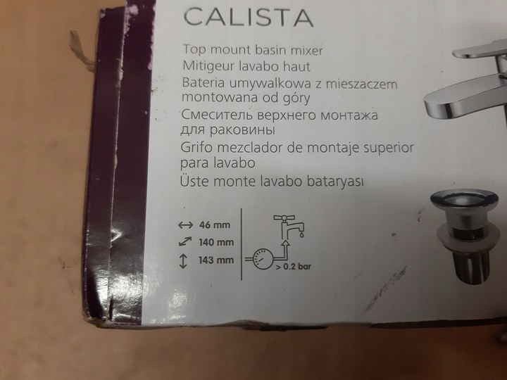 Umyvadlová batéria - Umývadlo kohútik Cooke & Lewis Calista