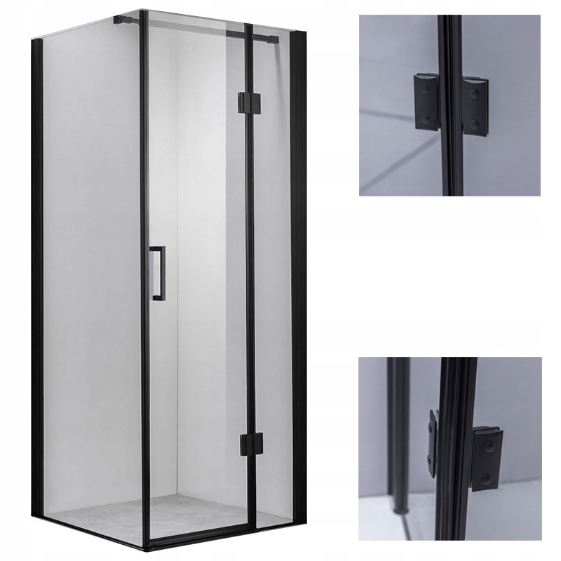 Sprchový kút, kabína - sprchová kajuta 90x90 kz1390b čierne sklo 6 mm