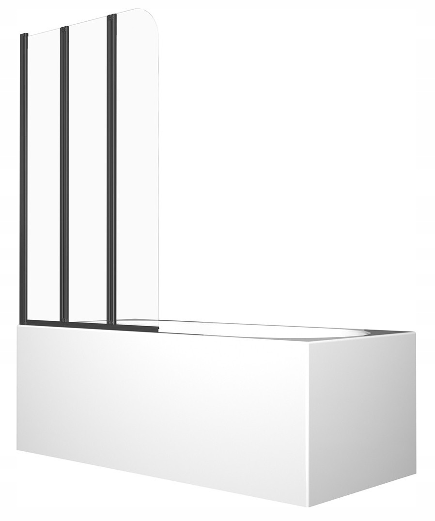 Vaňová zástena - Nawanne Screen Prime 3 Besco 120x140 čierna