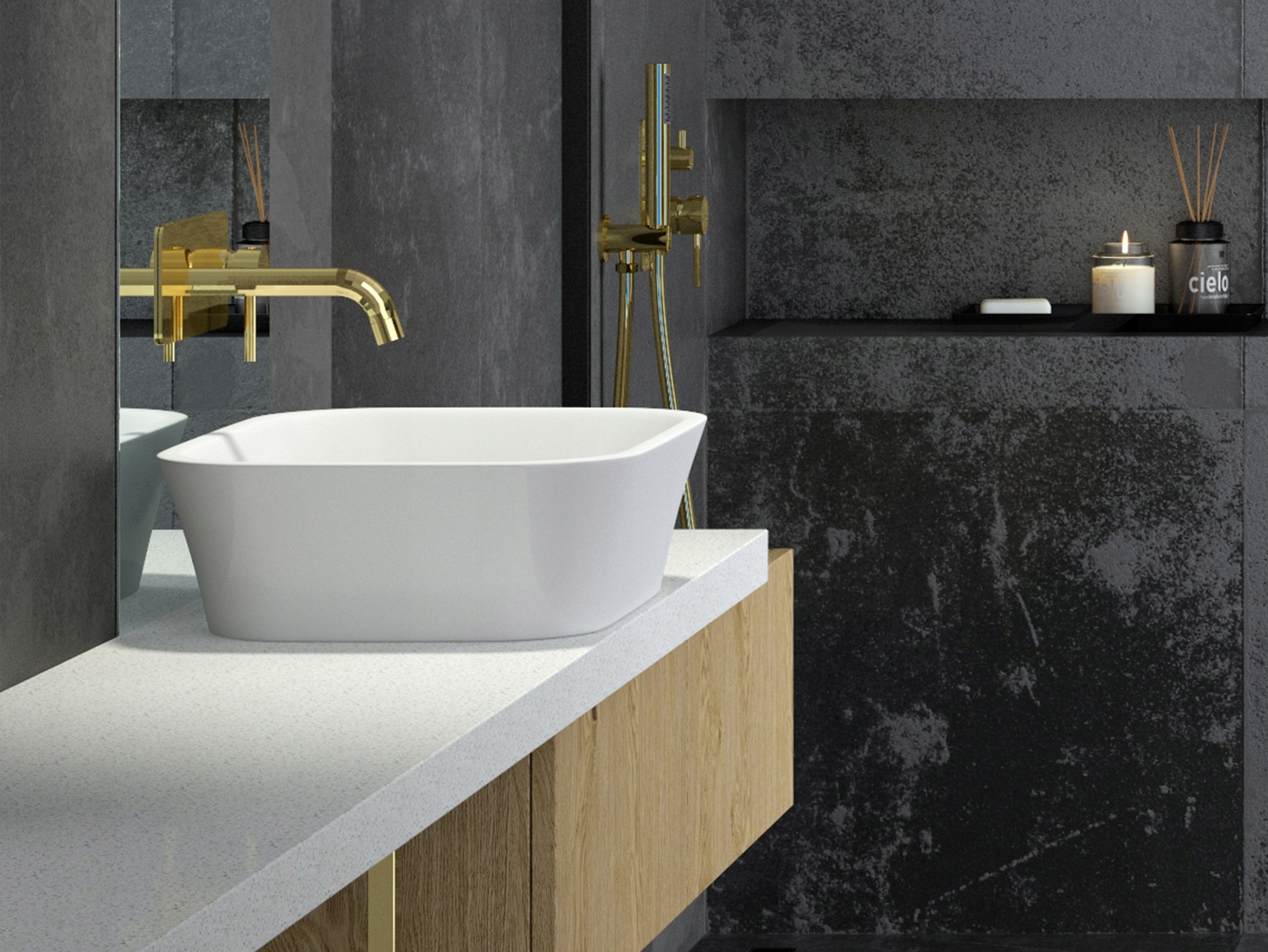 Umývadlo - BESCO Assos 40x50x15 Cartridge Washbasin