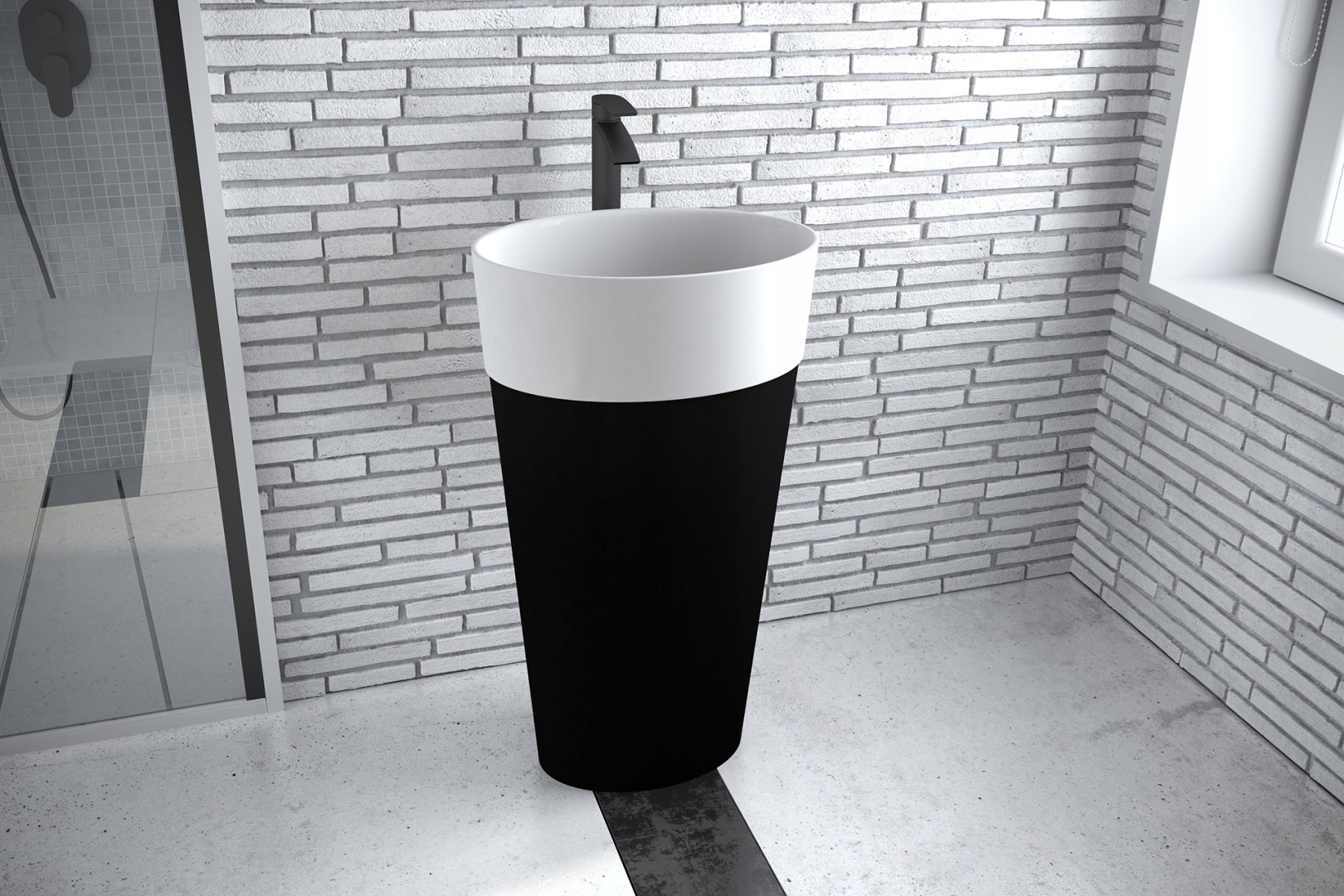 Umývadlo - UNIQA B & W 32X46X84 BESCO WASHBASIN