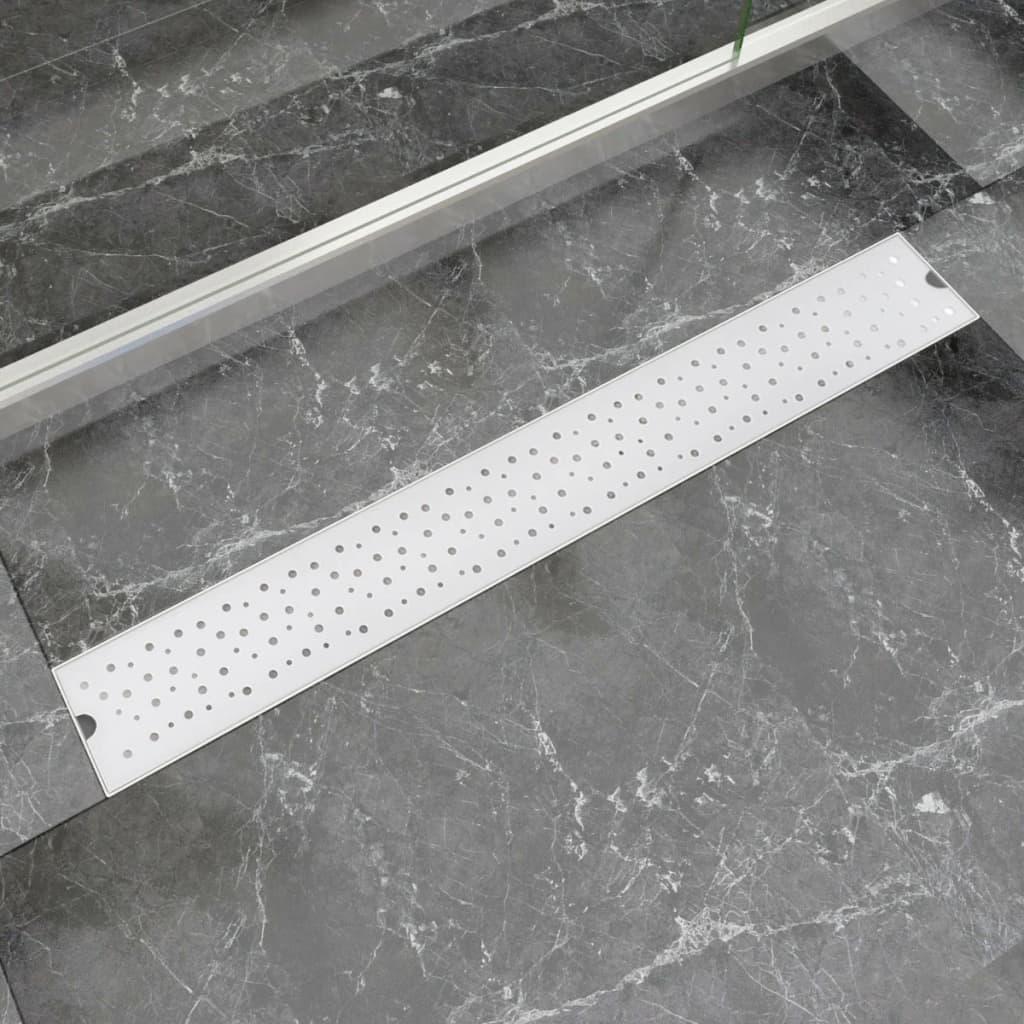 Sprchový žľab - Vidaxl drenážna mriežka, lineárna, 830x140 mm,