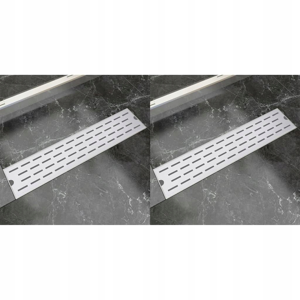 Sprchový žľab - Vidaxl Sprchový odtok lineárny, 2 ks, riadky,