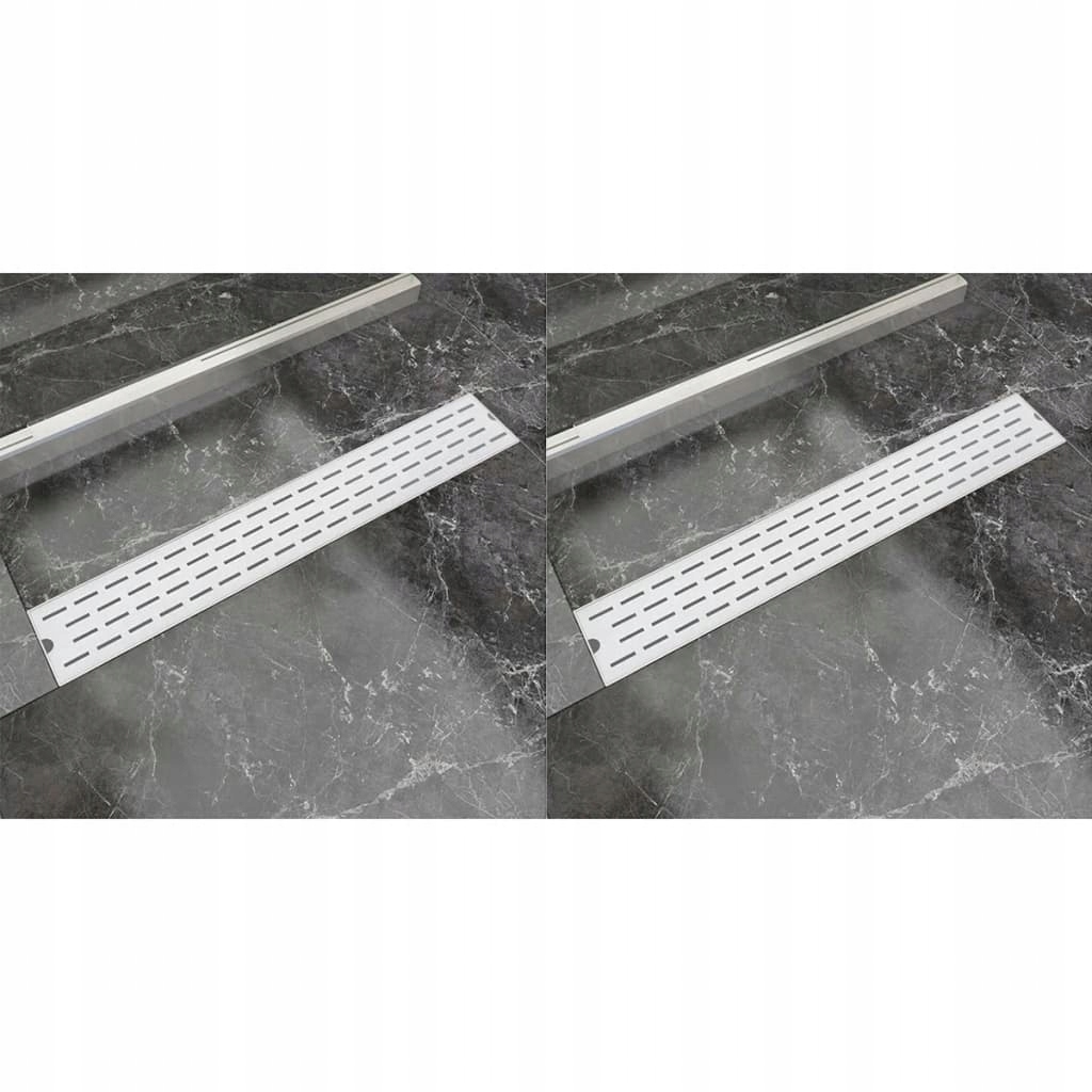 Sprchový žľab - vidaxl sprchový odtok lineárne, 2 ks, oceľ