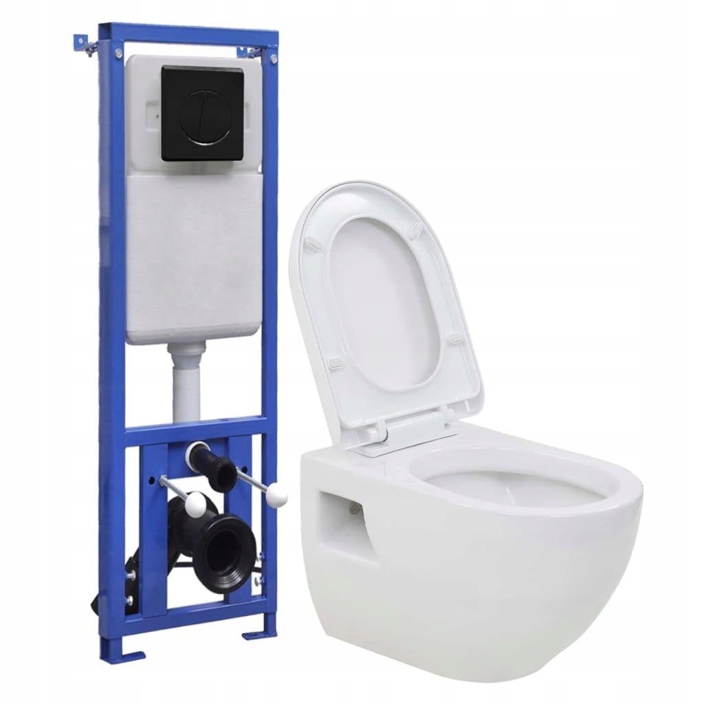 WC misa - VidaXL nástenné keramické WC so splachovaním