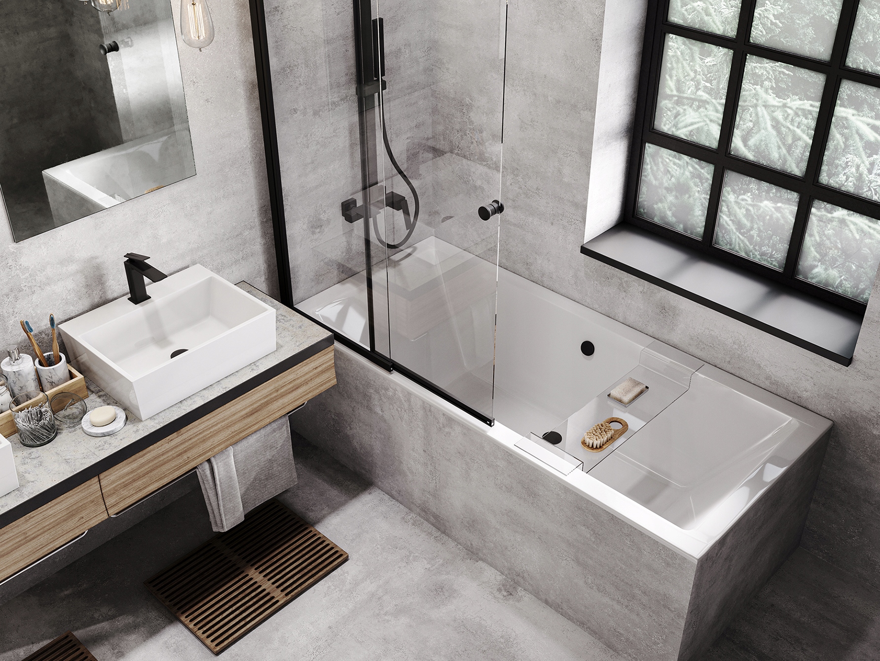 Vaňa - Obdĺžniková vaňa 180x80 akrylový Quadro SLIM Besco
