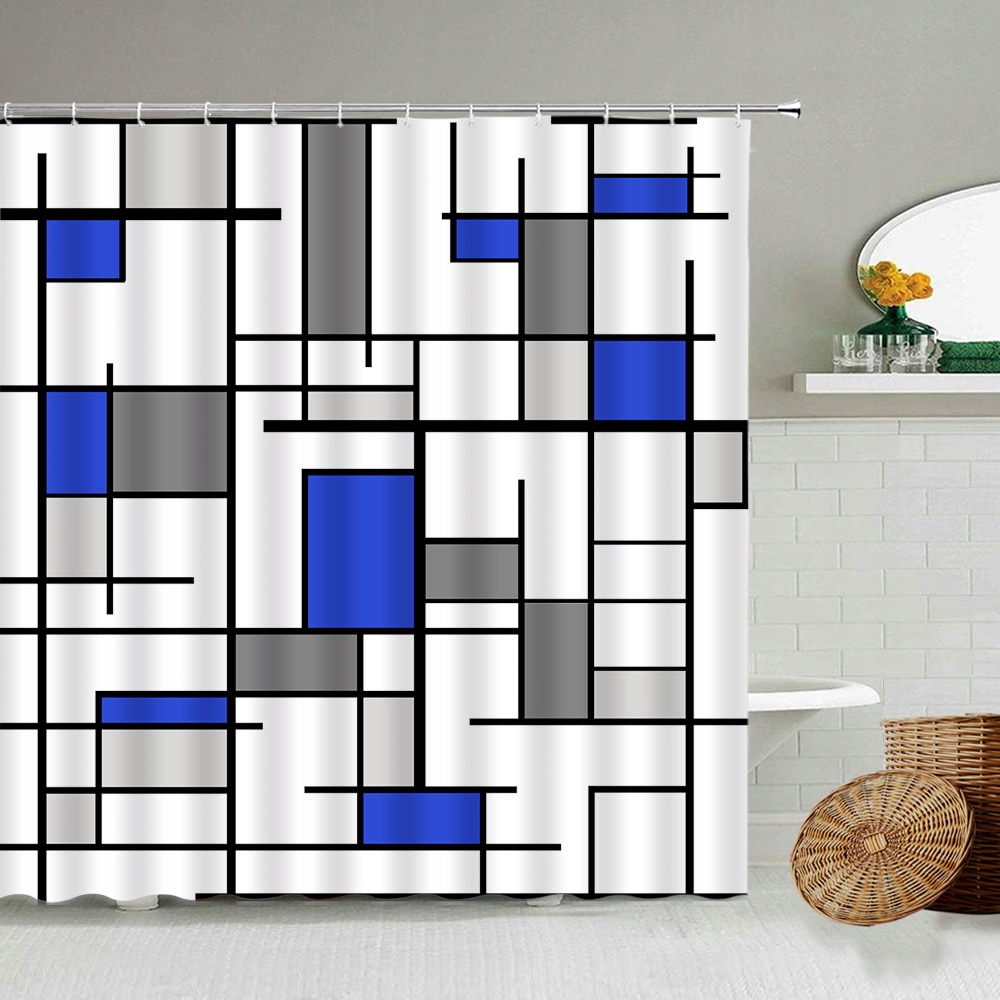 Sprchový záves - Sprchová opona kreatívne geometrické záclony