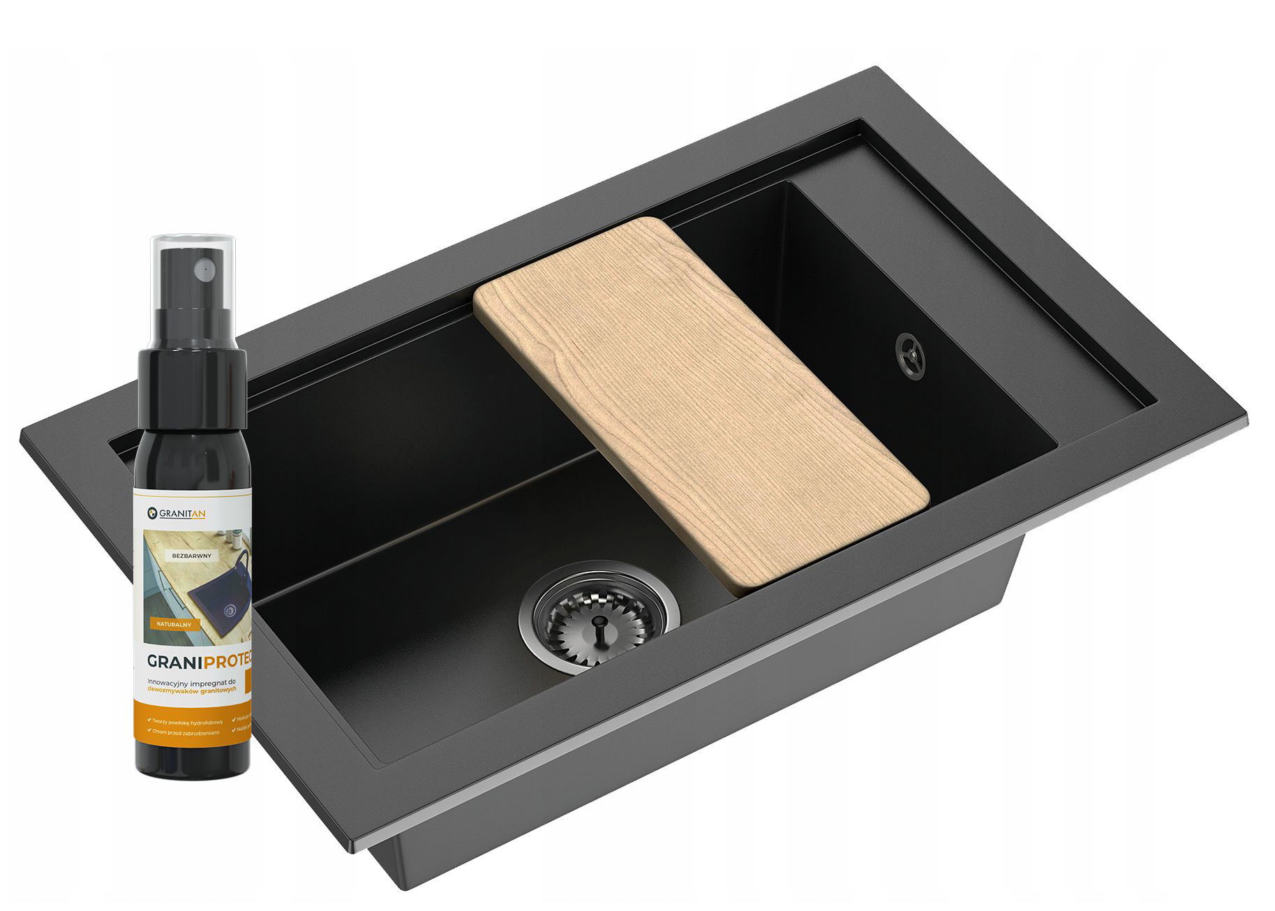 Kuchynský drez - Single -Chamber Granite Sink + Board +